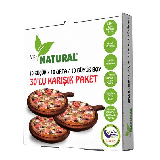 10 Küçük-10 Orta-10 Büyük Boy Karışık Pizza - 1