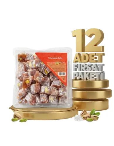 Abdurahman Tatlıcı Antep Fıstıklı Çifte Kavrulmuş Lokum 12x150 Gr - Abdurrahman Tatlıcı