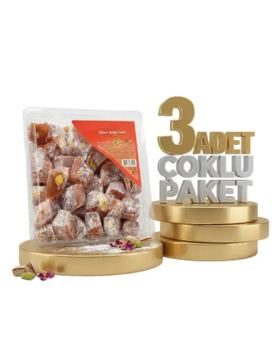 Abdurahman Tatlıcı Antep Fıstıklı Çifte Kavrulmuş Lokum 3x150 Gr - ABDURRAHMAN TATLICI