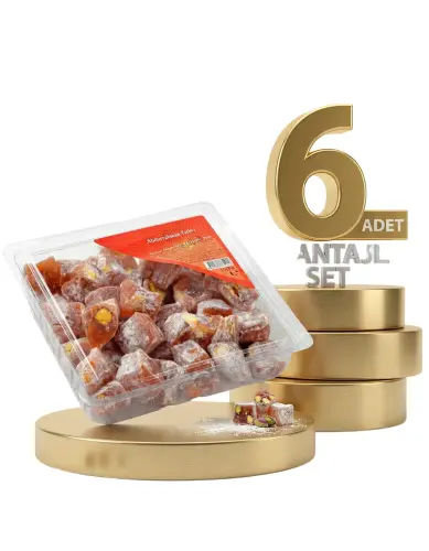 Abdurahman Tatlıcı Antep Fıstıklı Çifte Kavrulmuş Lokum 6x150 Gr - Abdurrahman Tatlıcı
