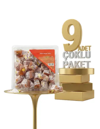 Abdurahman Tatlıcı Antep Fıstıklı Çifte Kavrulmuş Lokum 9x150 Gr - Abdurrahman Tatlıcı