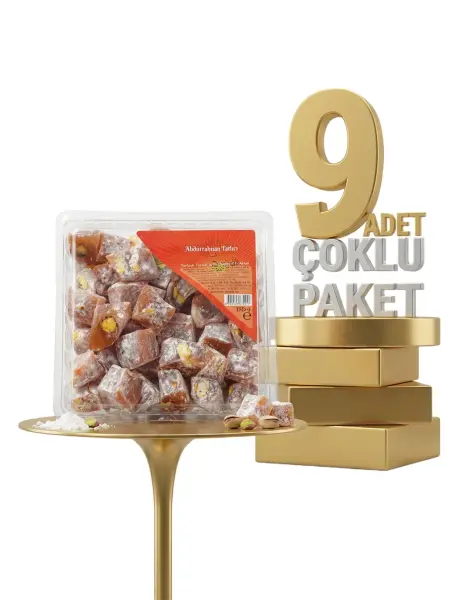 Abdurahman Tatlıcı Antep Fıstıklı Çifte Kavrulmuş Lokum 9x150 Gr - 1
