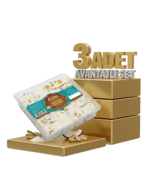 Abdurahman Tatlıcı Antep Fıstıklı Sultan Lokum 3x200 Gr - 1