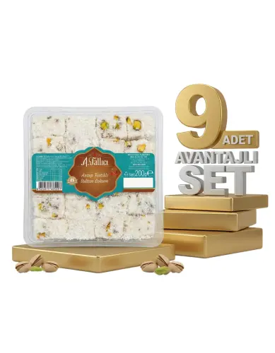 Abdurahman Tatlıcı Antep Fıstıklı Sultan Lokum 9x200 Gr - ABDURRAHMAN TATLICI