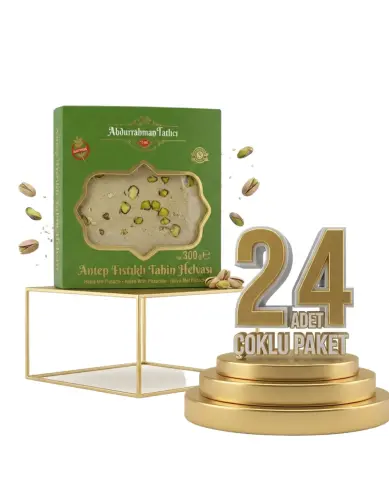 Abdurahman Tatlıcı Antep Fıstıklı Tahin Helvası 24x300 Gr - Abdurrahman Tatlıcı