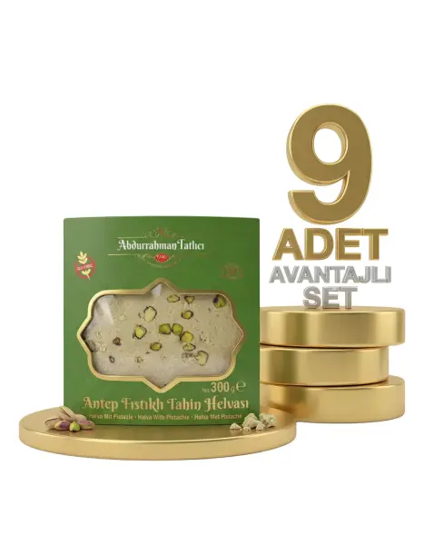 Abdurahman Tatlıcı Antep Fıstıklı Tahin Helvası 9x300 Gr - 1