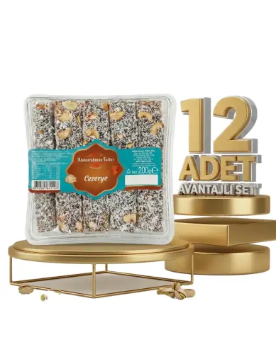 Abdurahman Tatlıcı Cezerye Lokum 12x200 Gr - Abdurrahman Tatlıcı