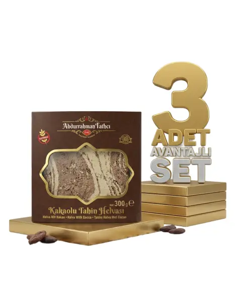 Abdurahman Tatlıcı Kakaolu Tahin Helvası 3x300 Gr - 1
