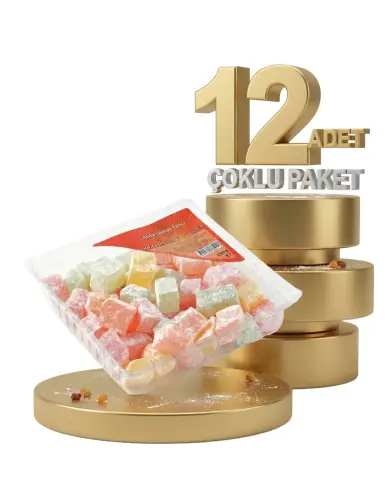 Abdurahman Tatlıcı Meyveli Çifte Kavrulmuş Lokum 12x150 Gr - ABDURRAHMAN TATLICI