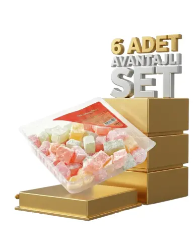 Abdurahman Tatlıcı Meyveli Çifte Kavrulmuş Lokum 6x150 Gr - ABDURRAHMAN TATLICI