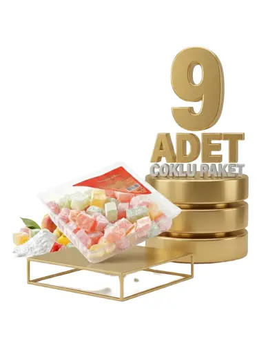 Abdurahman Tatlıcı Meyveli Çifte Kavrulmuş Lokum 9x150 Gr - ABDURRAHMAN TATLICI
