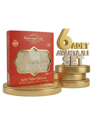 Abdurahman Tatlıcı Sade Tahin Helvası 6x300 Gr - Abdurrahman Tatlıcı