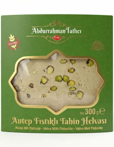 Abdurrahman Tatlıcı Antep Fıstıklı Tahin Helvası 300 Gr - Abdurrahman Tatlıcı