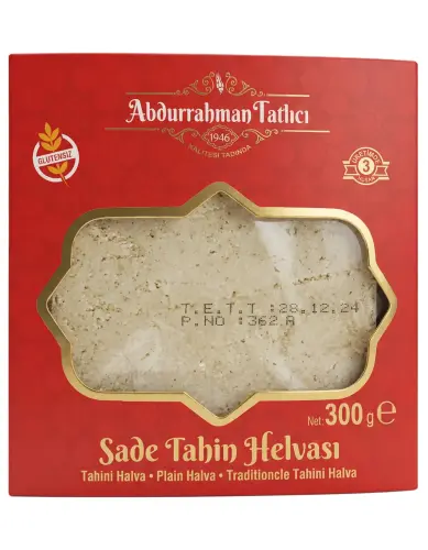 Abdurrahman Tatlıcı Sade Tahin Helvası 300 Gr - Abdurrahman Tatlıcı