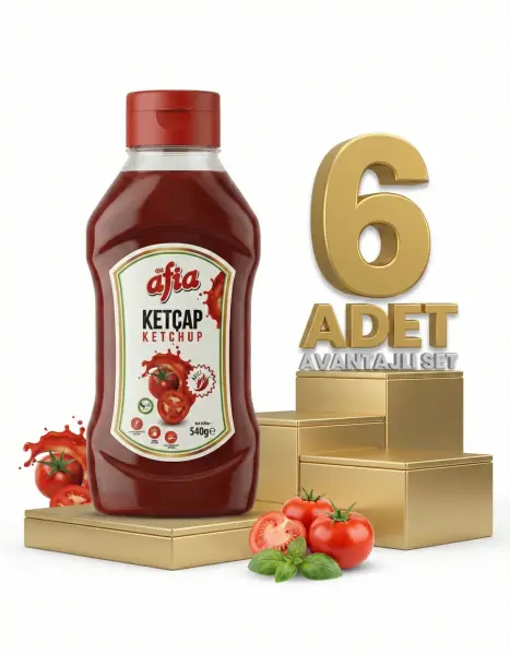 Afia Acılı Ketçap 6x550 Gr - 1