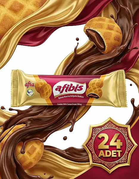 Afia Afibis Kakao Krema Dolgulu Bisküvi 24x75 Gr - 2