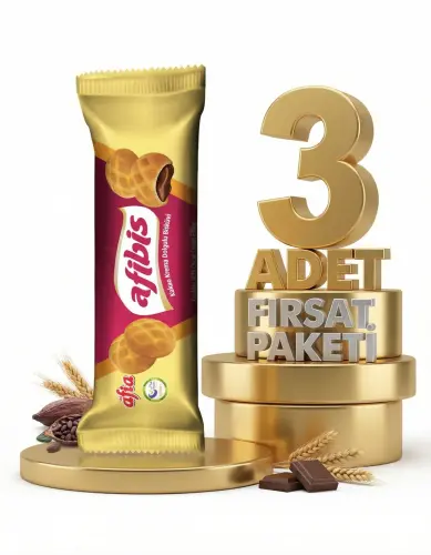 Afia Afibis Kakao Krema Dolgulu Bisküvi 3x75 Gr - Afia