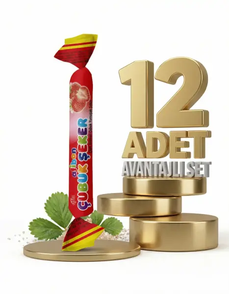 Afia Afibon Çilekli Çubuk Şeker 12x6,7 Gr - 1