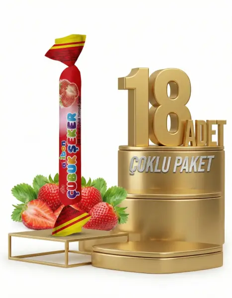 Afia Afibon Çilekli Çubuk Şeker 18x6,7 Gr - 1