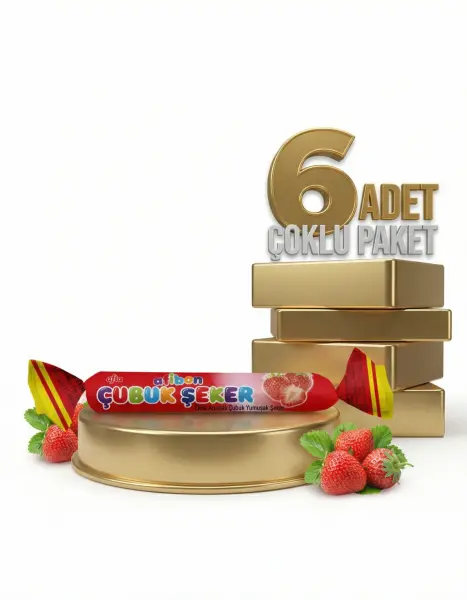 Afia Afibon Çilekli Çubuk Şeker 6x6,7 Gr - 1