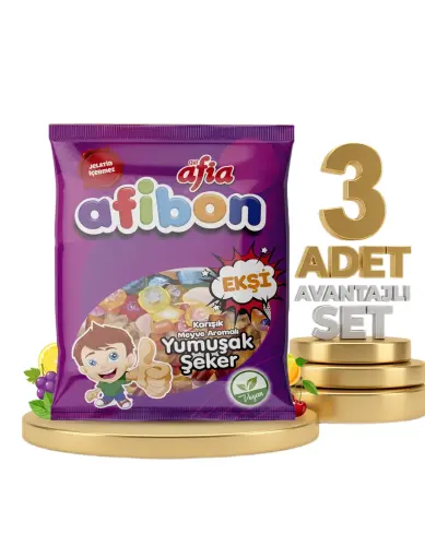 Afia Afibon Ekşi Karışık Meyveli Yumuşak Şeker 80 Gr 2 Alana 1 Bedava - 3