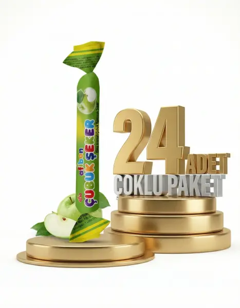 Afia Afibon Elmalı Çubuk Şeker 24x6,7 Gr - 1