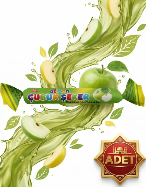 Afia Afibon Elmalı Çubuk Şeker 6,7 Gr - 2