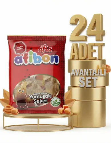 Afia Afibon Karamel Aromalı Yumuşak Şeker 24x80 Gr - AFİA