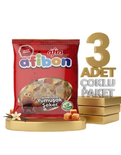 Afia Afibon Karamel Aromalı Yumuşak Şeker 80 Gr 2 Alana 1 Bedava - 2