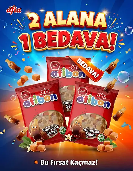 Afia Afibon Karamel Aromalı Yumuşak Şeker 80 Gr 2 Alana 1 Bedava - 1