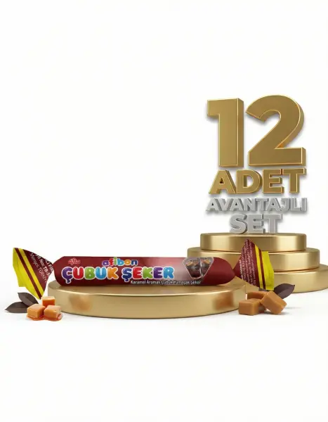 Afia Afibon Karamelli Çubuk Şeker 12x6,7 Gr - 1