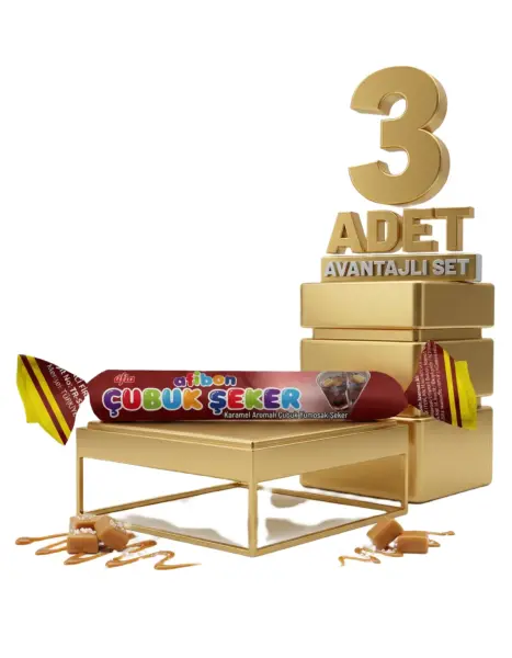 Afia Afibon Karamelli Çubuk Şeker 3x6,7 Gr - 1