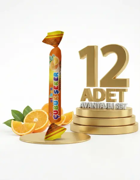 Afia Afibon Portakallı Çubuk Şeker 12x6,7 Gr - 1