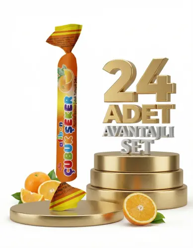 Afia Afibon Portakallı Çubuk Şeker 24x6,7 Gr - Afia