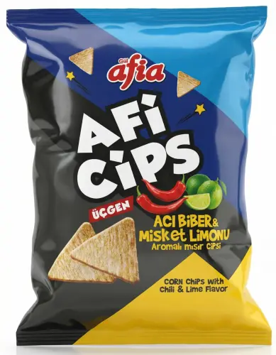 Afia Aficips Acıbiber Misket Limonlu Mısır Cips 40 Gr - 1