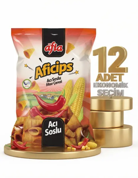 Afia Aficips Acılı Mısır Cips 12x50 Gr - 1