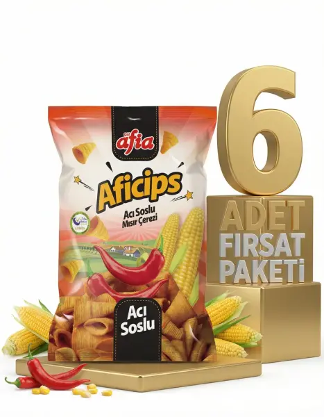 Afia Aficips Acılı Mısır Cips 6x50 Gr - 1