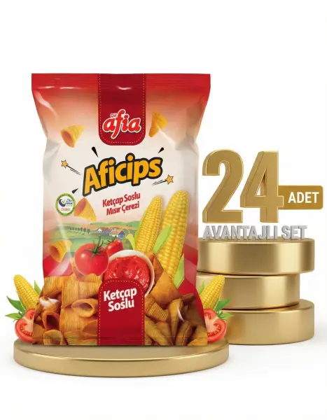 Afia Aficips Ketçaplı Mısır Cips 24x50 Gr - 1