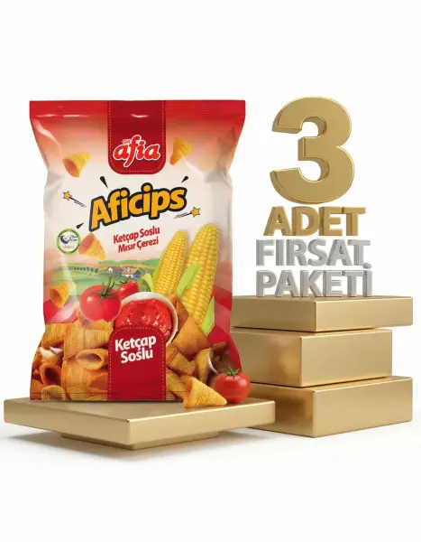 Afia Aficips Ketçaplı Mısır Cips 3x50 Gr - 1