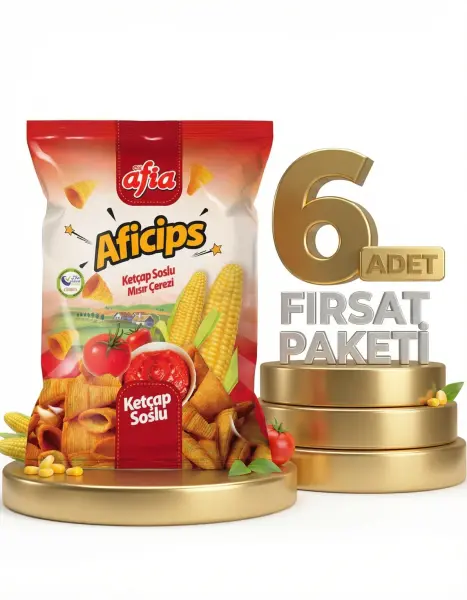 Afia Aficips Ketçaplı Mısır Cips 6x50 Gr - 1