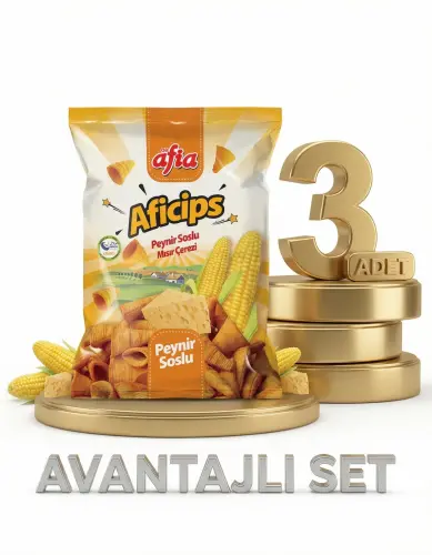 Afia Aficips Peynirli Mısır Cips 3x50 Gr - Afia