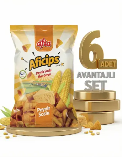 Afia Aficips Peynirli Mısır Cips 6x50 Gr - Afia