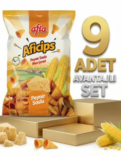 Afia Aficips Peynirli Mısır Cips 9x50 Gr - Afia