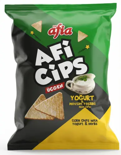 Afia Aficips Yoğurt ve Mevsim Yeşillikli Mısır Cips 40 Gr - 1