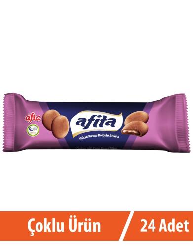 Afia Afita Kakao Krema Dolgulu Bisküvi 24x75 Gr - Afia