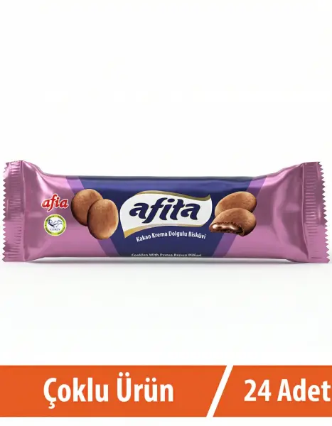 Afia Afita Kakao Krema Dolgulu Bisküvi 24x75 Gr - 3