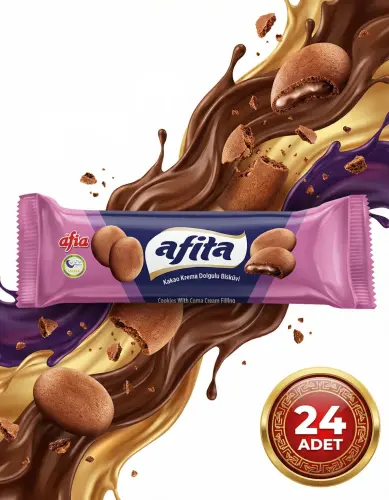 Afia Afita Kakao Krema Dolgulu Bisküvi 24x75 Gr - 2