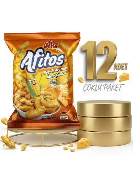 Afia Afitos Peynir Aromalı Mısır Çerezi 12x50 Gr - 1