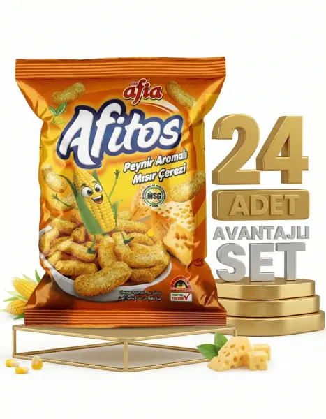 Afia Afitos Peynir Aromalı Mısır Çerezi 24x50 Gr - 1