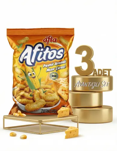 Afia Afitos Peynir Aromalı Mısır Çerezi 3x50 Gr - AFİA